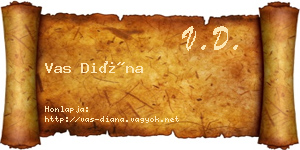 Vas Diána névjegykártya